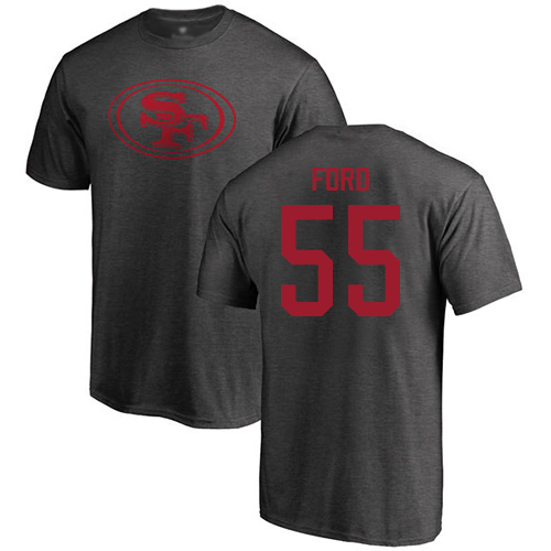 Men San Francisco 49ers Ash Dee Ford One Color #55 NFL T Shirt->nfl t-shirts->Sports Accessory